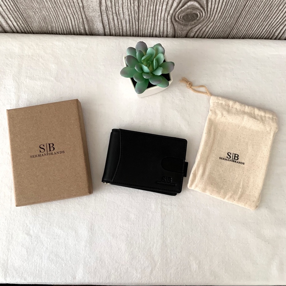 NWT Serman Brands RFID Blocking Leather Wallet